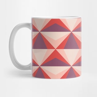 Vintage Geometric Red Star Pattern Mug